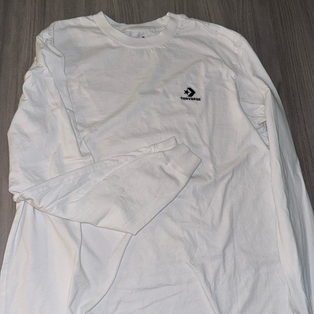 Converse long sleeve white tee